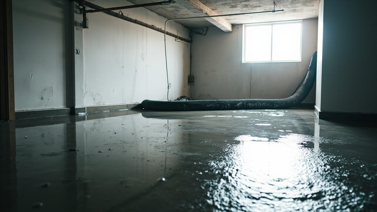 Basement Flooding Pumpout Precision Work Close Up