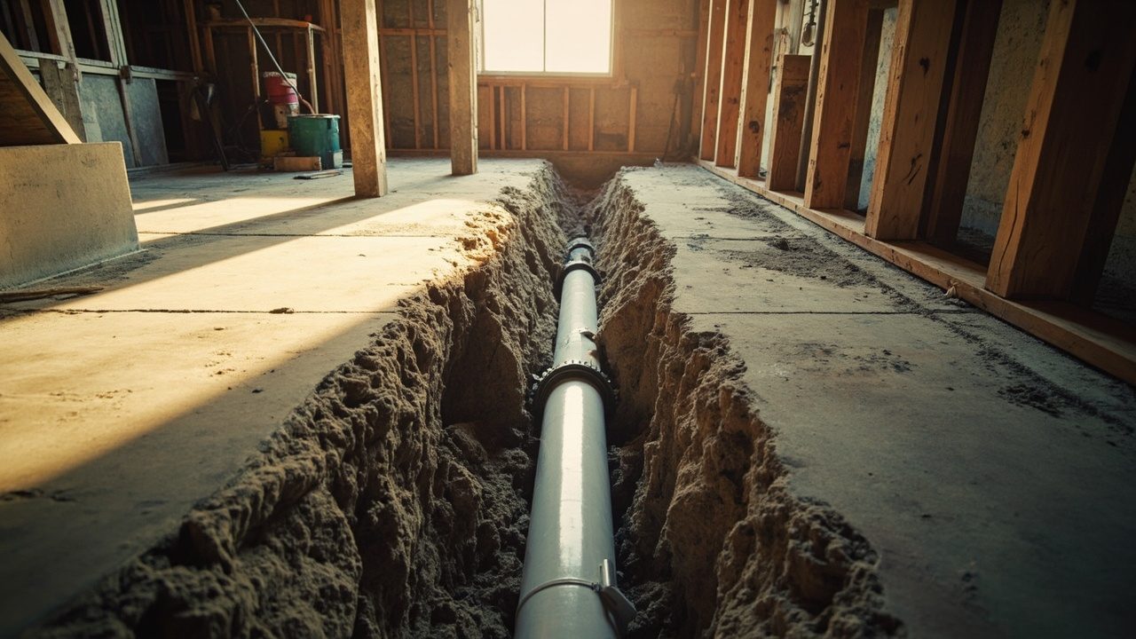 Emergency Sewer Backup Cleanup Precision Work Close Up