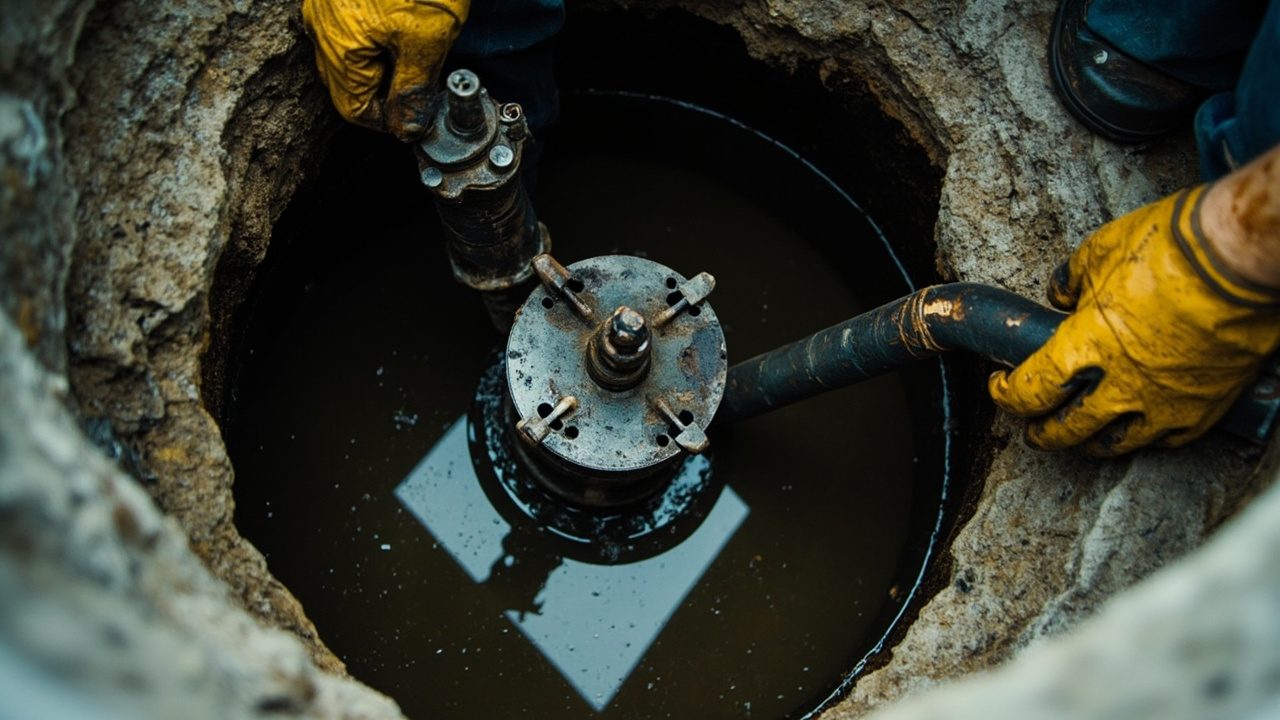 Emergency Sump Pump Failure Technician Diagnosing The Problem