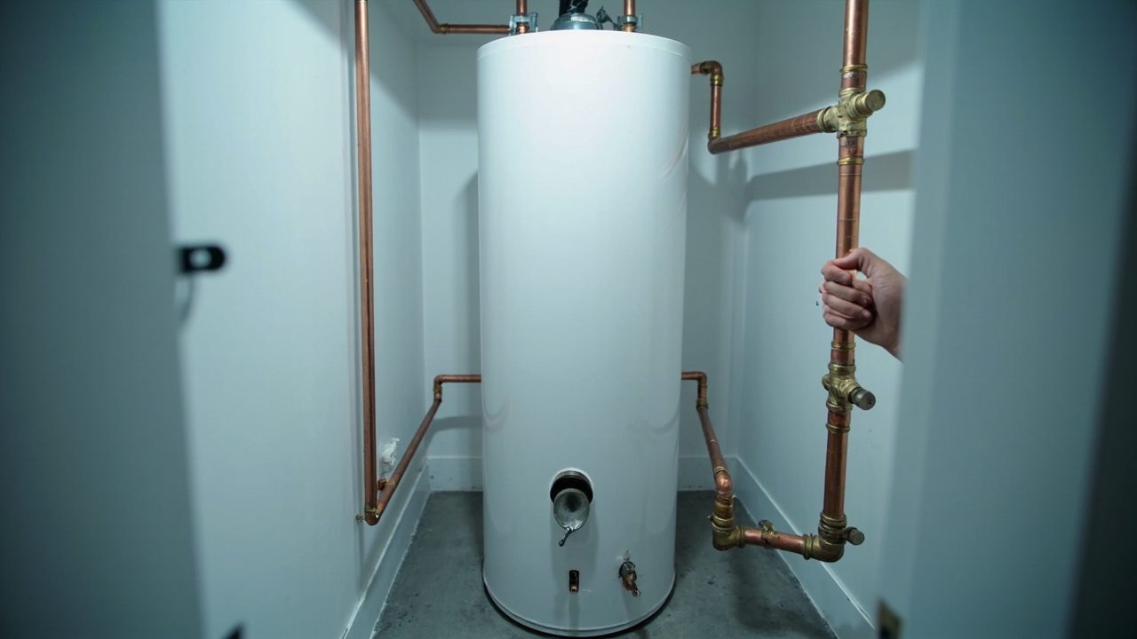 Emergency Water Heater Repair Precision Work Close Up