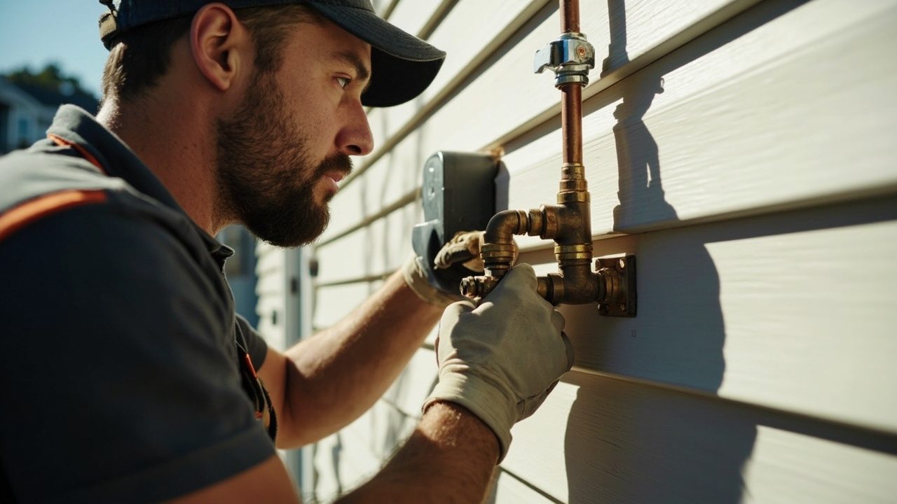 Emergency Water Shutoff Service Precision Work Close Up