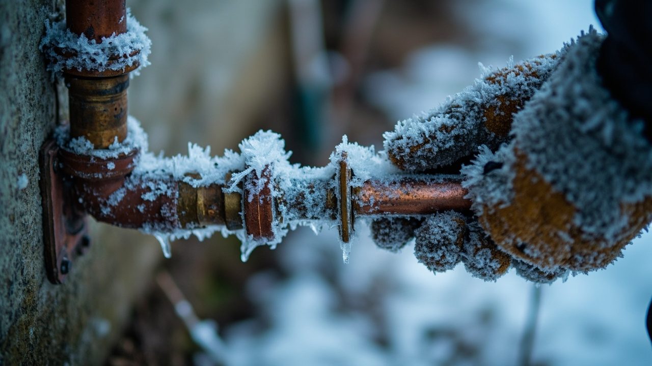 Frozen Pipe Thawing And Repair Technician Diagnosing The Problem