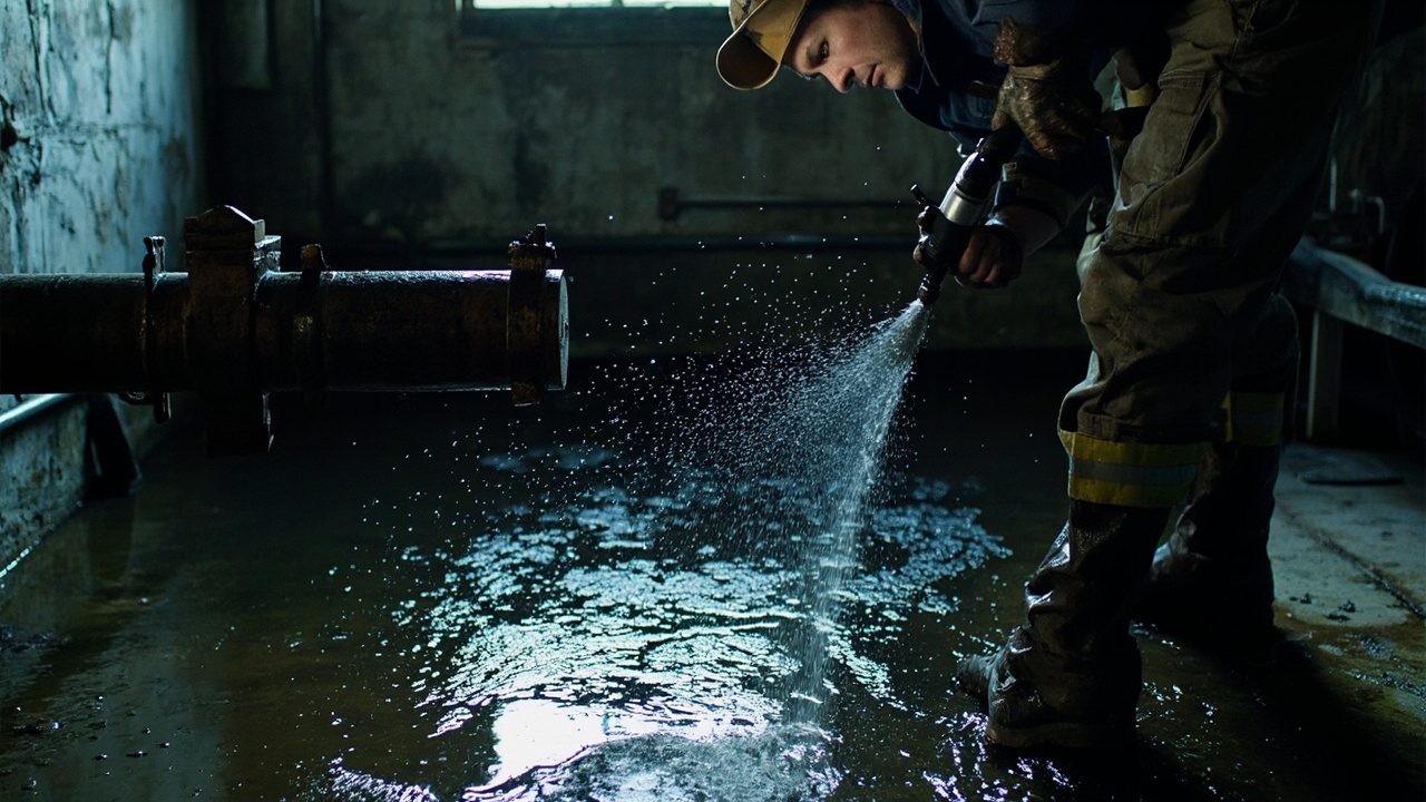 Hydro Jetting Services Team On The Job