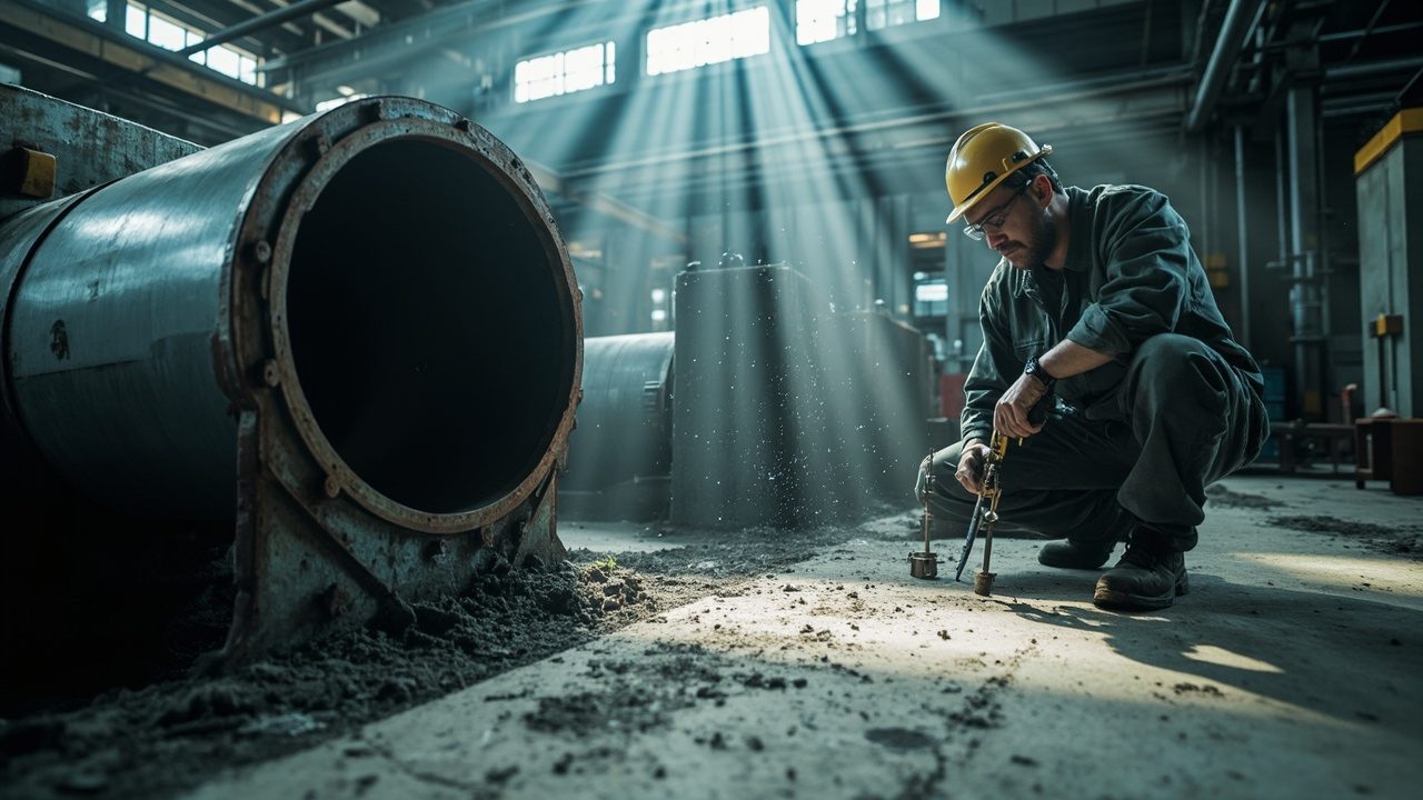 Industrial Pipe Repair Morning Service Call