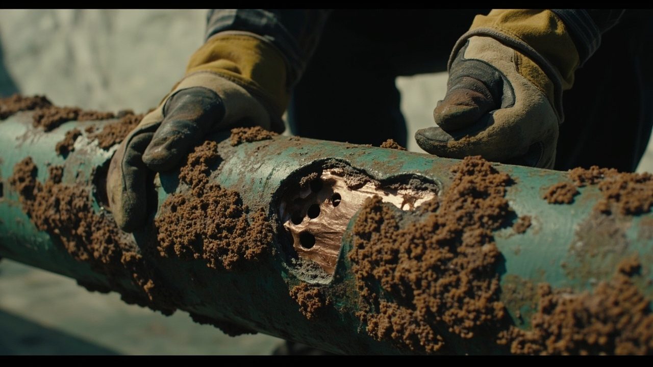 Slab Leak Detection And Repair Inspection Close Up