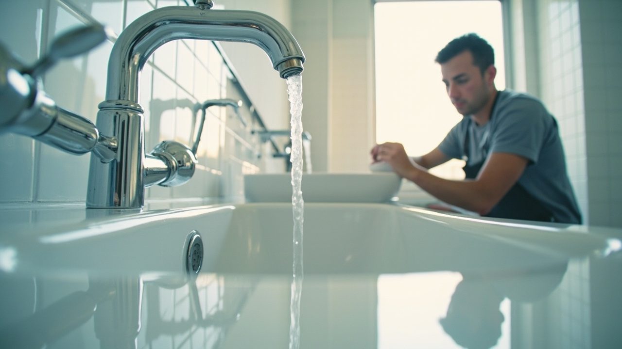 Slow Draining Sinks And Showers Making The Repair